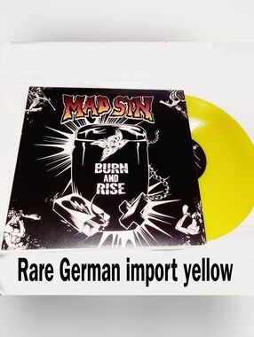 Mad Sin 'Burn and Rise' Rare Transparent Yellow German Import Vinyl
